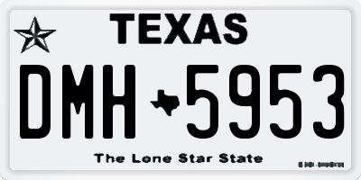 TX license plate DMH5953