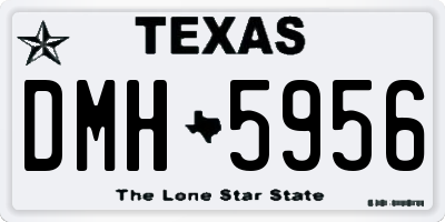 TX license plate DMH5956