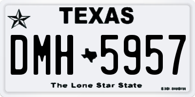 TX license plate DMH5957