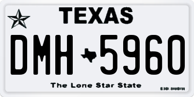 TX license plate DMH5960