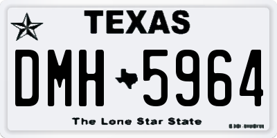 TX license plate DMH5964