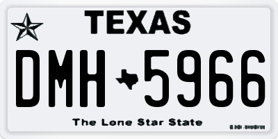 TX license plate DMH5966