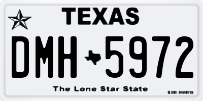 TX license plate DMH5972