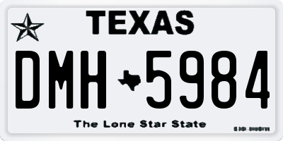 TX license plate DMH5984