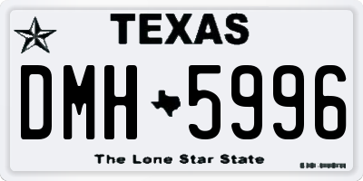 TX license plate DMH5996