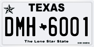 TX license plate DMH6001
