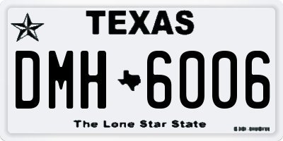 TX license plate DMH6006