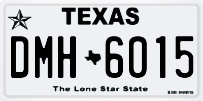 TX license plate DMH6015