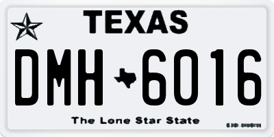 TX license plate DMH6016