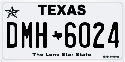 TX license plate DMH6024
