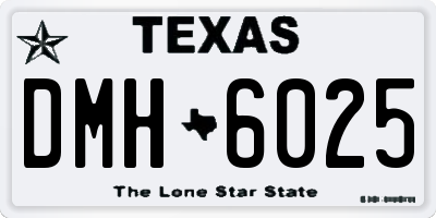TX license plate DMH6025