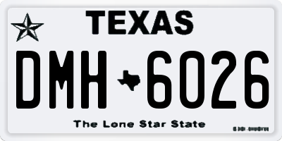 TX license plate DMH6026