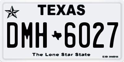 TX license plate DMH6027