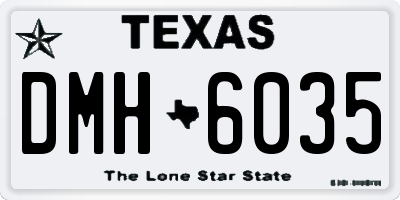 TX license plate DMH6035