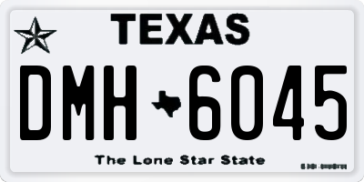 TX license plate DMH6045