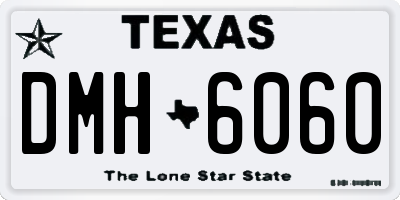 TX license plate DMH6060