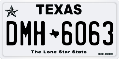 TX license plate DMH6063