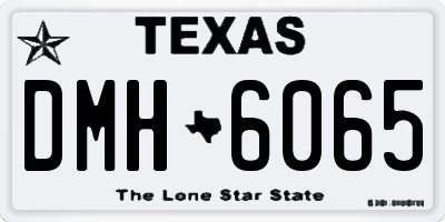 TX license plate DMH6065