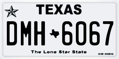 TX license plate DMH6067