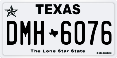 TX license plate DMH6076