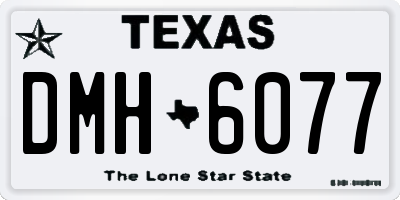 TX license plate DMH6077