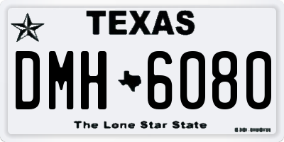 TX license plate DMH6080