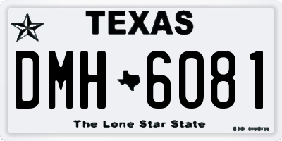 TX license plate DMH6081
