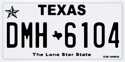 TX license plate DMH6104