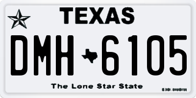 TX license plate DMH6105