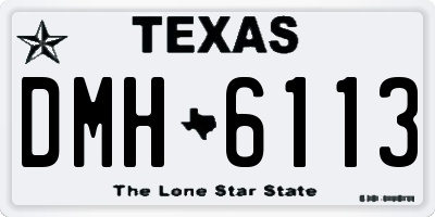 TX license plate DMH6113