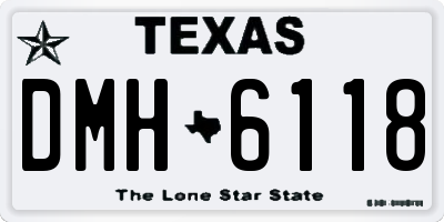 TX license plate DMH6118