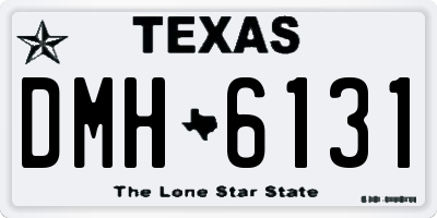 TX license plate DMH6131