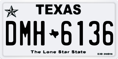 TX license plate DMH6136