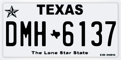 TX license plate DMH6137