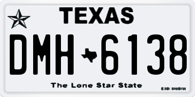 TX license plate DMH6138