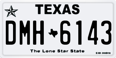 TX license plate DMH6143