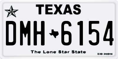 TX license plate DMH6154
