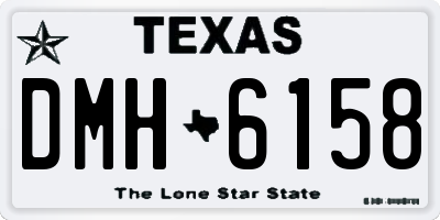 TX license plate DMH6158