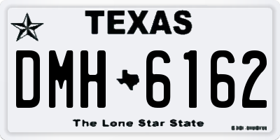 TX license plate DMH6162