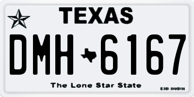 TX license plate DMH6167