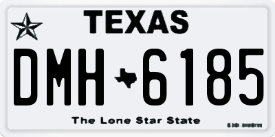 TX license plate DMH6185