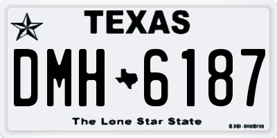 TX license plate DMH6187