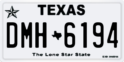 TX license plate DMH6194