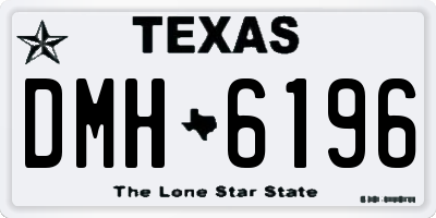 TX license plate DMH6196