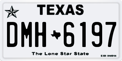 TX license plate DMH6197
