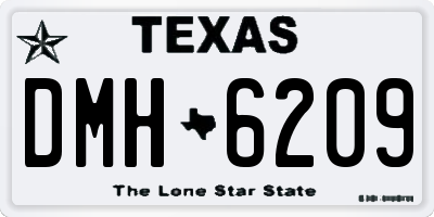 TX license plate DMH6209