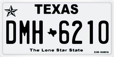 TX license plate DMH6210