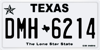 TX license plate DMH6214