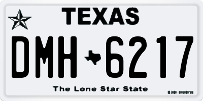 TX license plate DMH6217