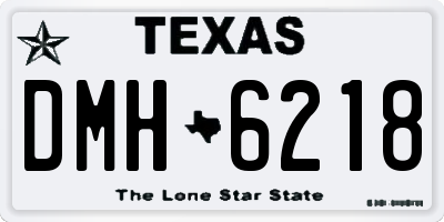 TX license plate DMH6218